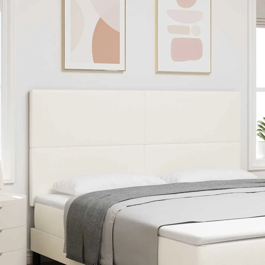 Tête de lit LED Crème 180 cm Tissu en velours côtelé