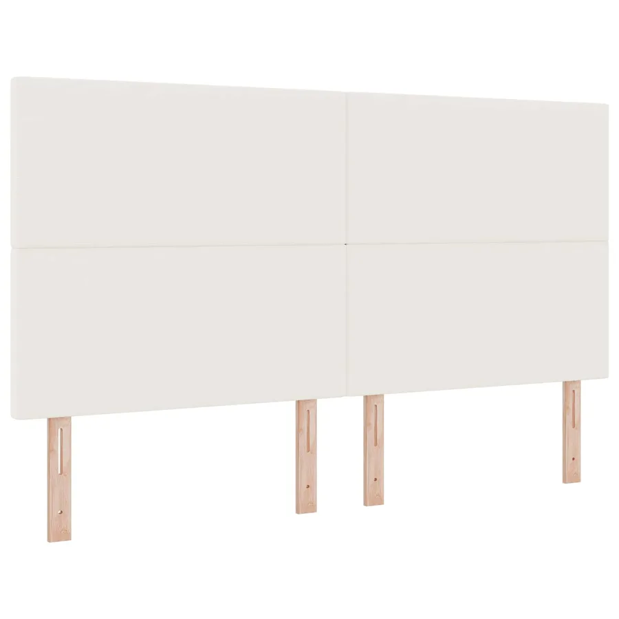 Tête de lit LED Crème 180 cm Tissu en velours côtelé - 2