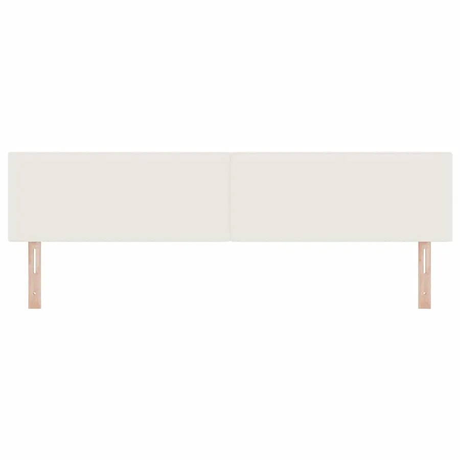 Tête de lit LED Crème 200 cm Tissu en velours côtelé - 5