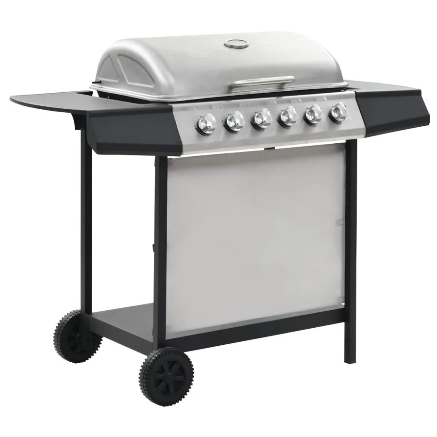 Barbecue au gaz avec 6 zones de cuisson Inox Argenté - 3