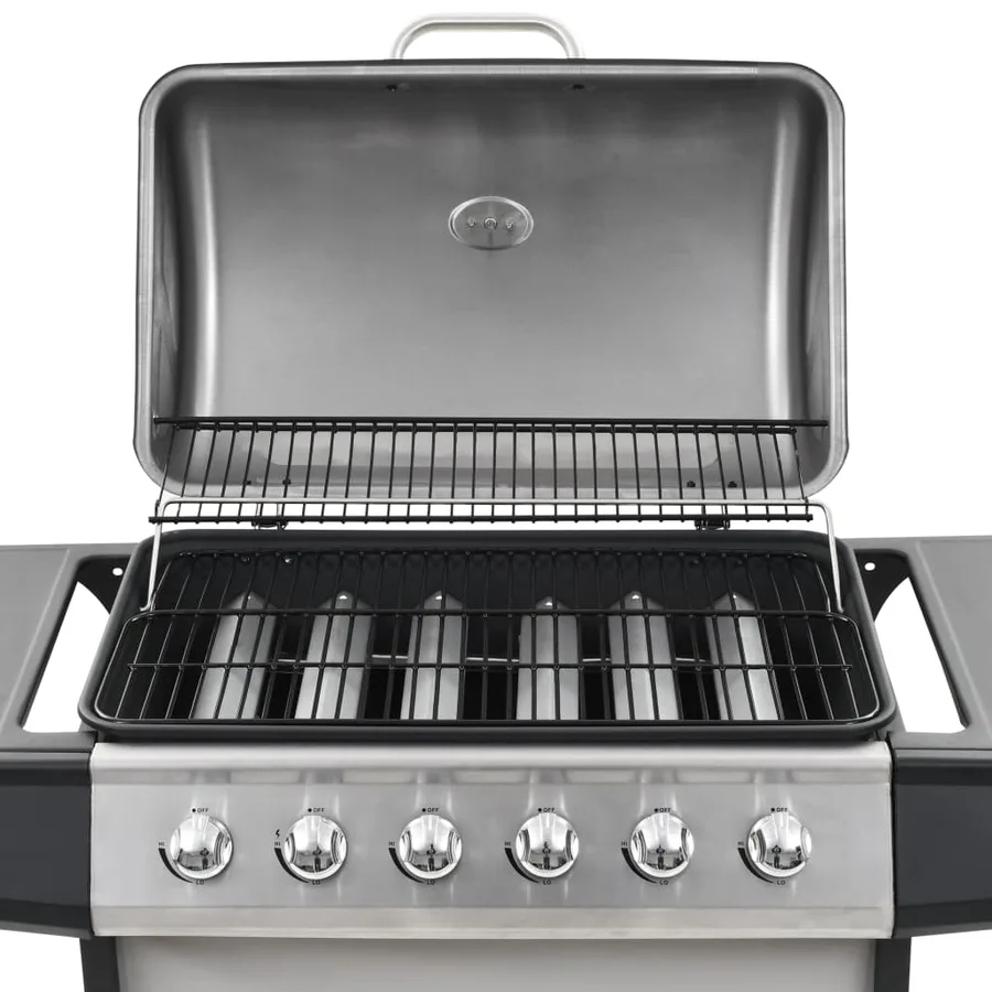 Barbecue au gaz avec 6 zones de cuisson Inox Argenté - 9