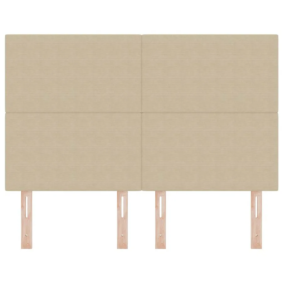 Tête de lit LED Vert gris 144 cm Tissu en velours côtelé - 5