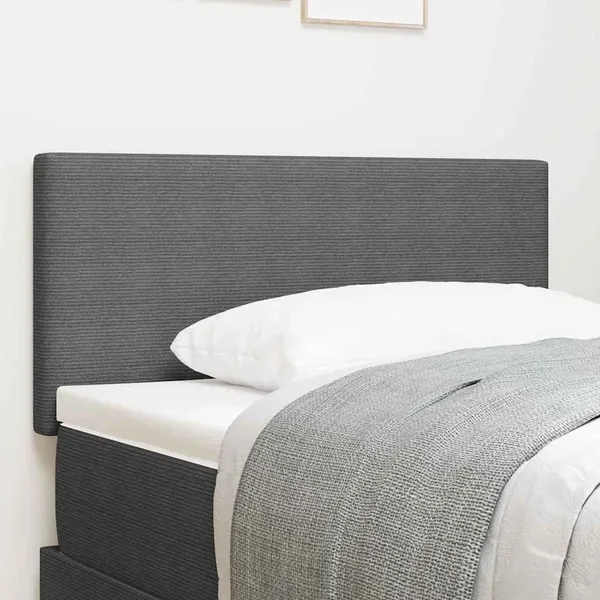 Tête de lit LED Gris clair 80 cm Tissu en velours côtelé