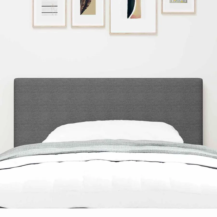 Tête de lit LED Gris clair 80 cm Tissu en velours côtelé - 3