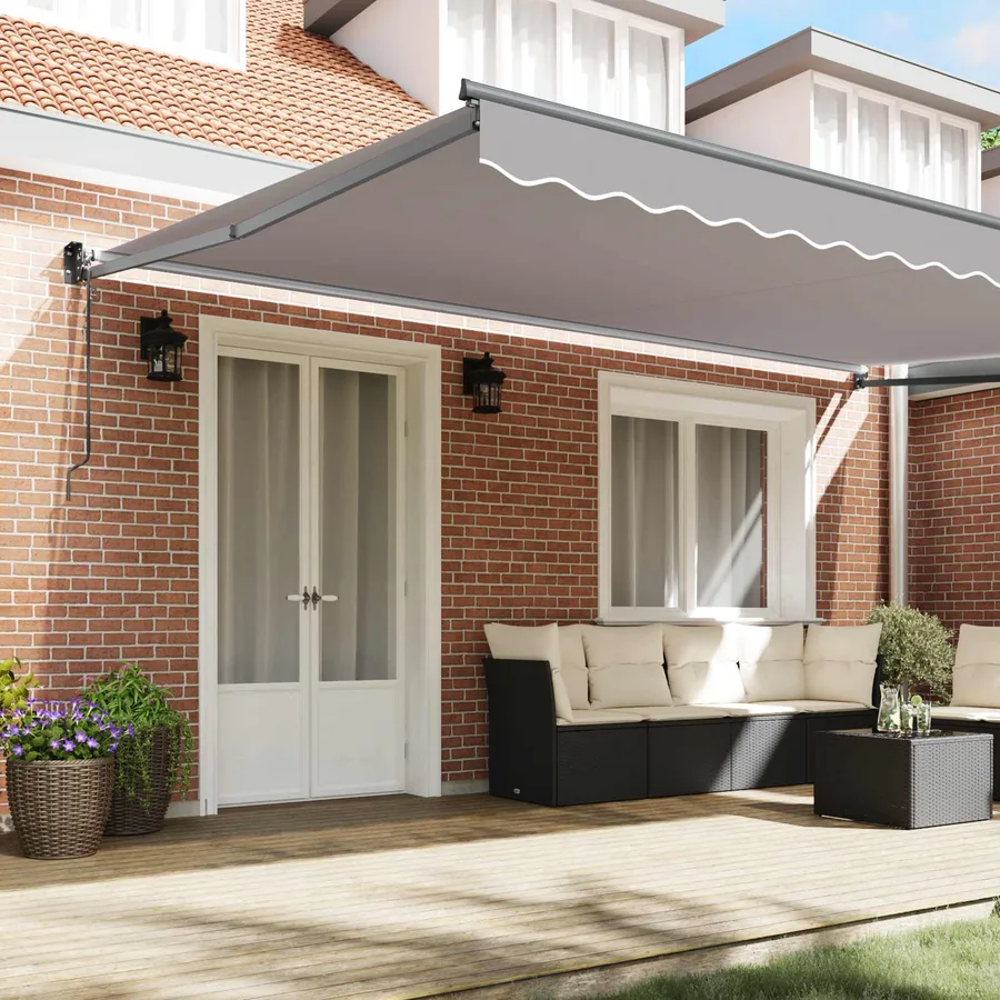 Auvent rétractable Gris clair 500 x 300 x 165 cm - 3