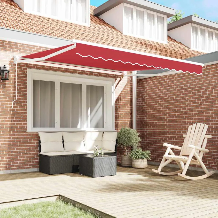 Auvent rétractable Rouge 350 x 250 cm - 3