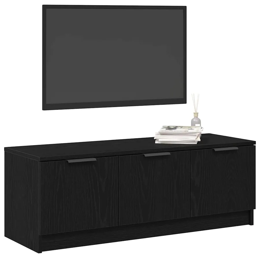 Meuble TV Chêne noir 102 x 35 x 36,5 cm Bois d'ingénierie - 3