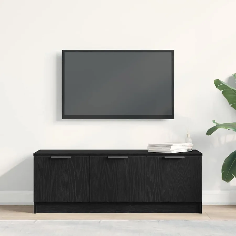 Meuble TV Chêne noir 102 x 35 x 36,5 cm Bois d'ingénierie - 4