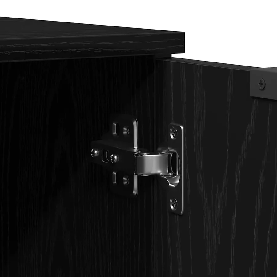 Meuble TV Chêne noir 102 x 35 x 36,5 cm Bois d'ingénierie - 8
