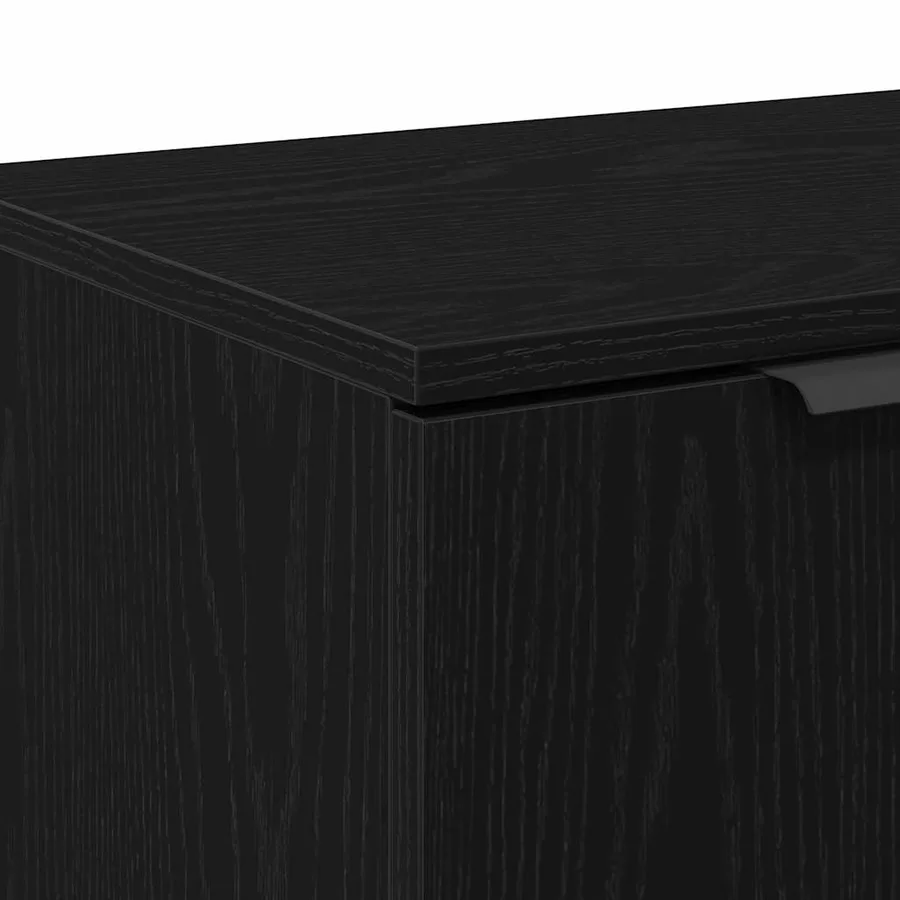 Meuble TV Chêne noir 102 x 35 x 36,5 cm Bois d'ingénierie - 9