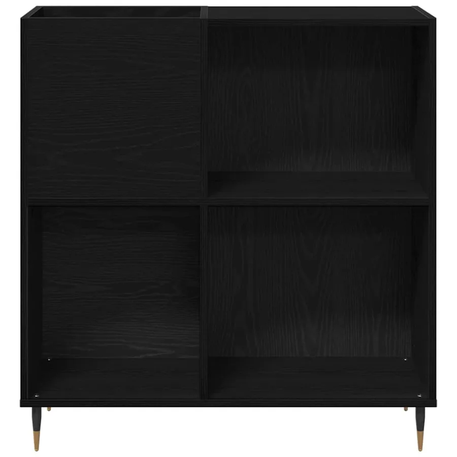 Meuble à vinyles Chêne noir 85 x 38 x 89 cm Bois d'ingénierie - 6