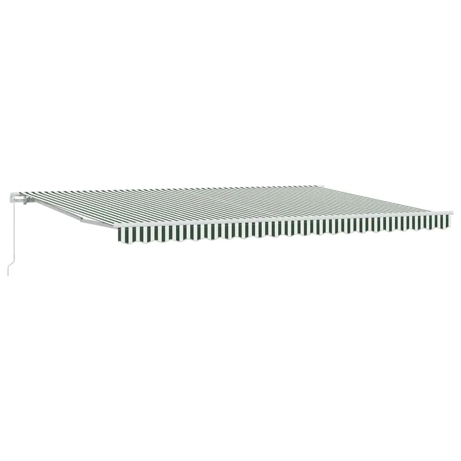 Auvent rétractable Vert et blanc 500 × 300 cm - 2