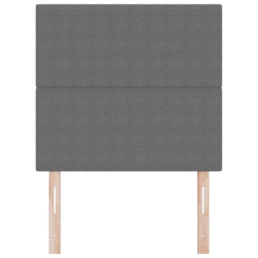 Tête de lit Gris clair 90 cm Tissu en velours côtelé - 4