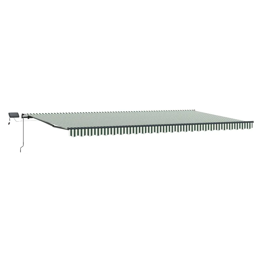 Auvent rétractable Vert et blanc 600 × 350 cm - 5