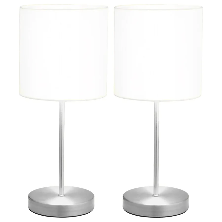 Lampes de table 2 pcs Bouton tactile Blanc E14 - 3
