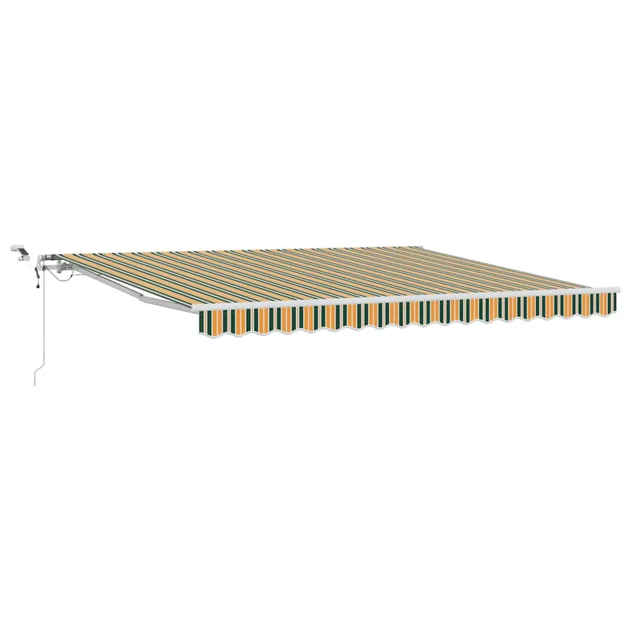 Auvent rétractable Vert et jaune 400 × 300 cm Polyester - 2