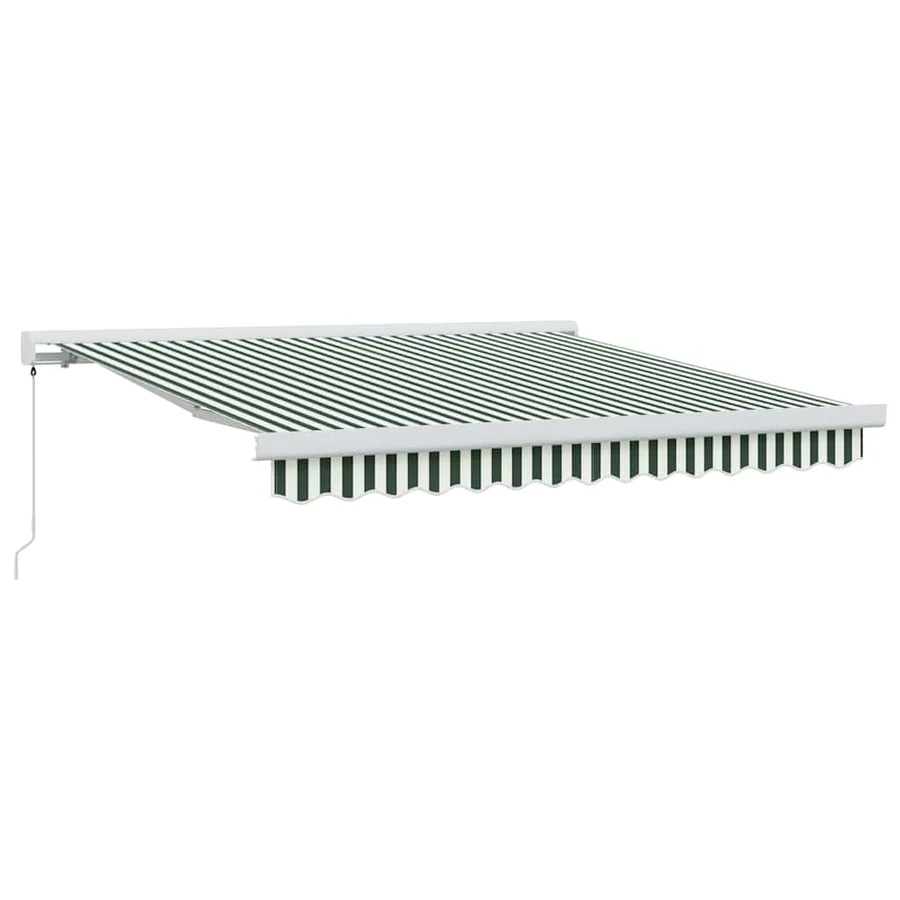 Auvent rétractable Vert et blanc 350 x 250 cm - 2