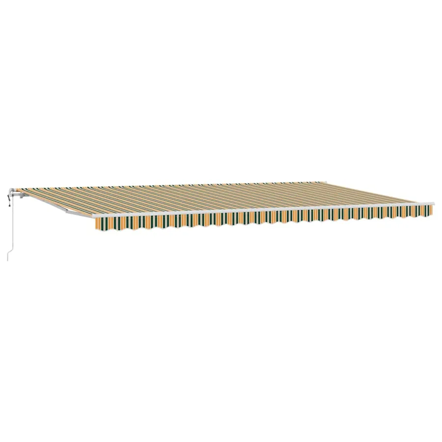Auvent rétractable Vert et jaune 600 × 300 cm - 2