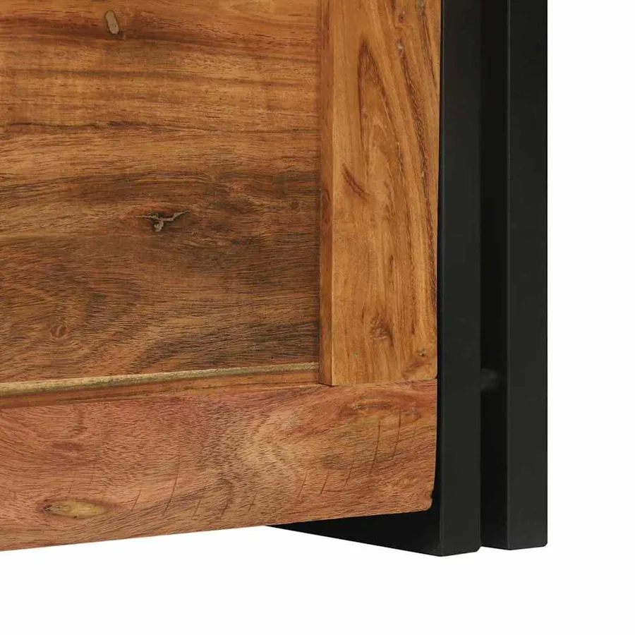 Boîte de rangement 40 x 40 x 40 cm Bois d'Acacia Massif - 10