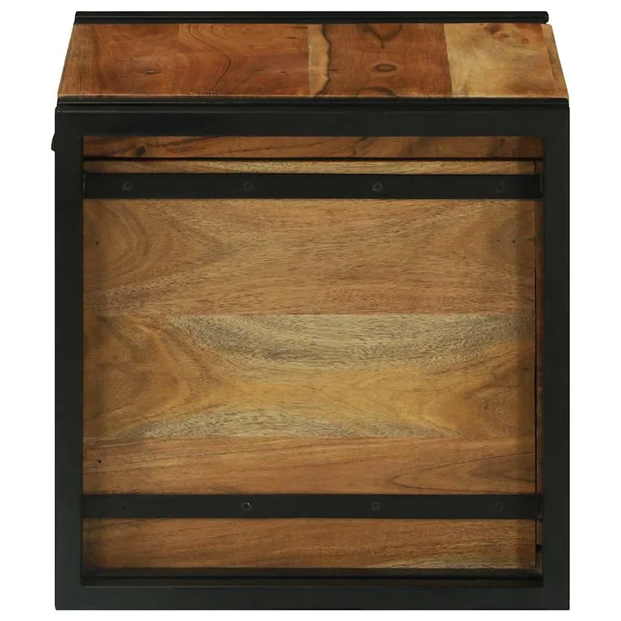 Boîte de rangement 40 x 40 x 40 cm Bois d'Acacia Massif - 6
