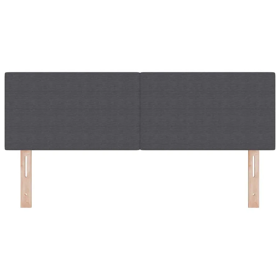 Tête de lit LED Gris foncé 160 cm Tissu en velours côtelé - 5