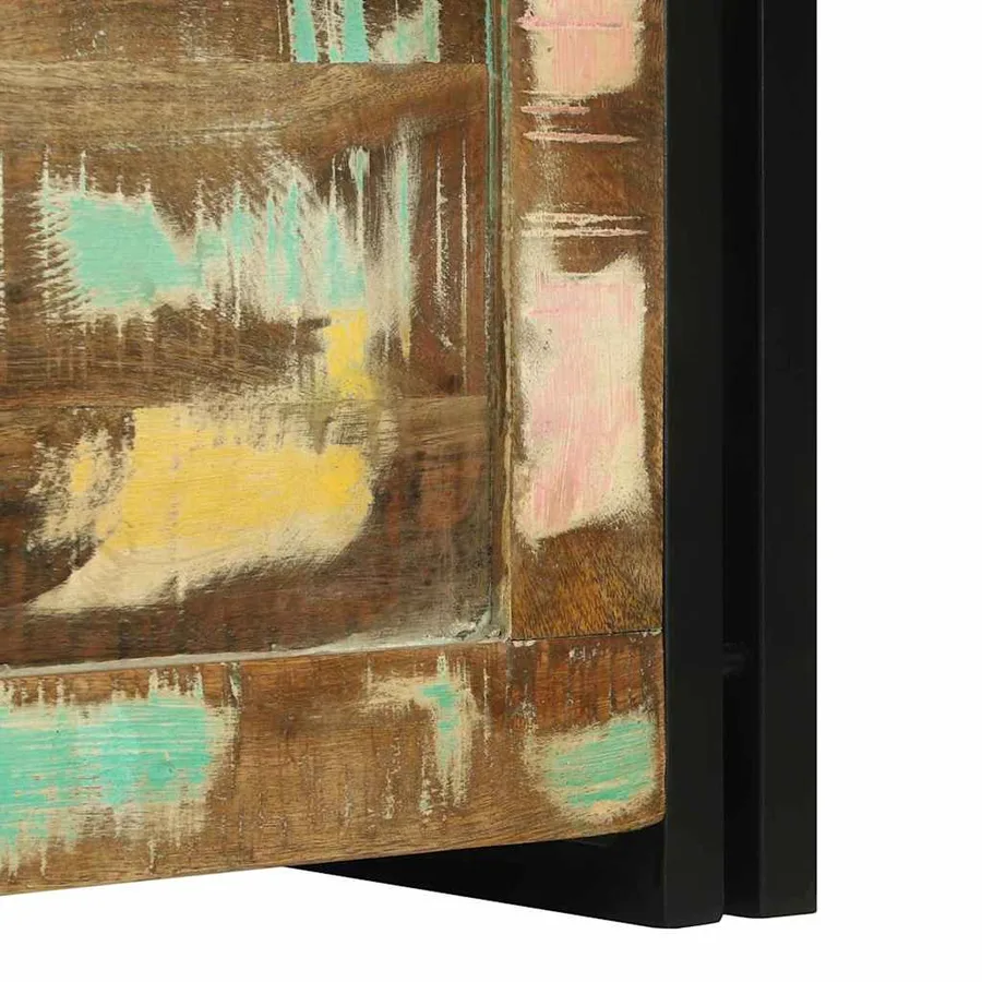 Boîte de rangement Marron et Noir 60 x 40 x 41 cm bois recyclé - 10