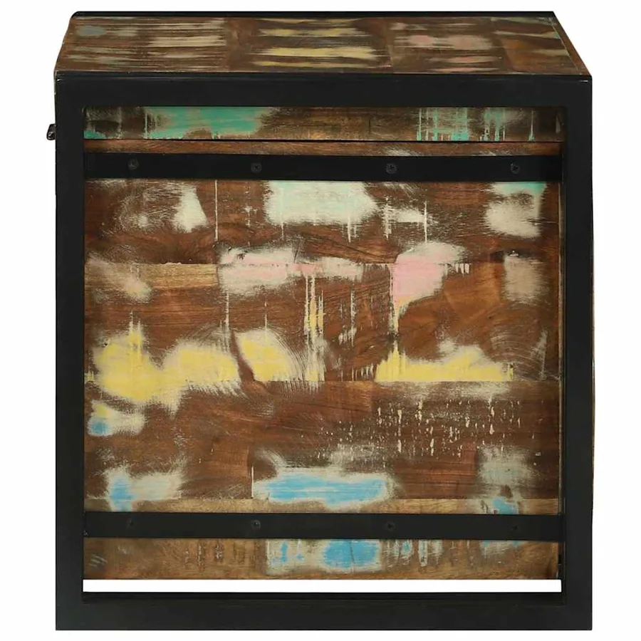 Boîte de rangement Marron et Noir 60 x 40 x 41 cm bois recyclé - 6