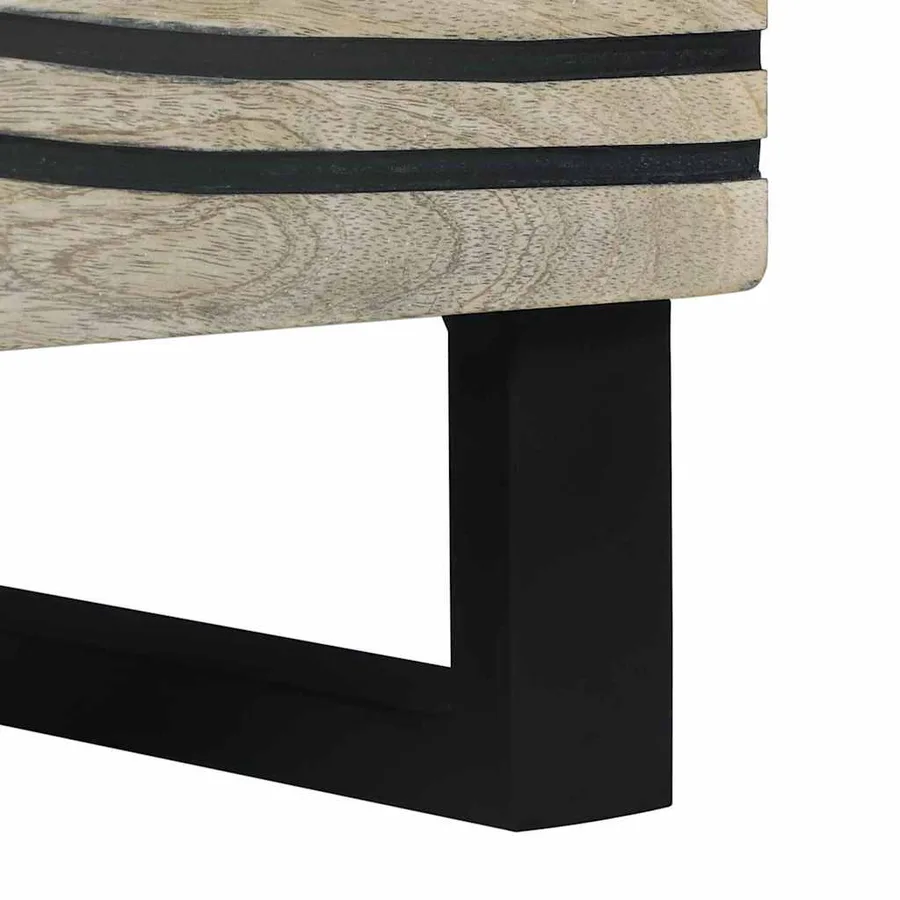 Table de chevet 2 pcs Blanc 40 x 33 x 46 cm Bois d'ingénierie - 8