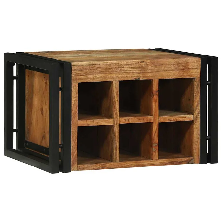 Étagère à vin 2 pcs 46 x 35 x 27,5 cm Bois d'Acacia Massif