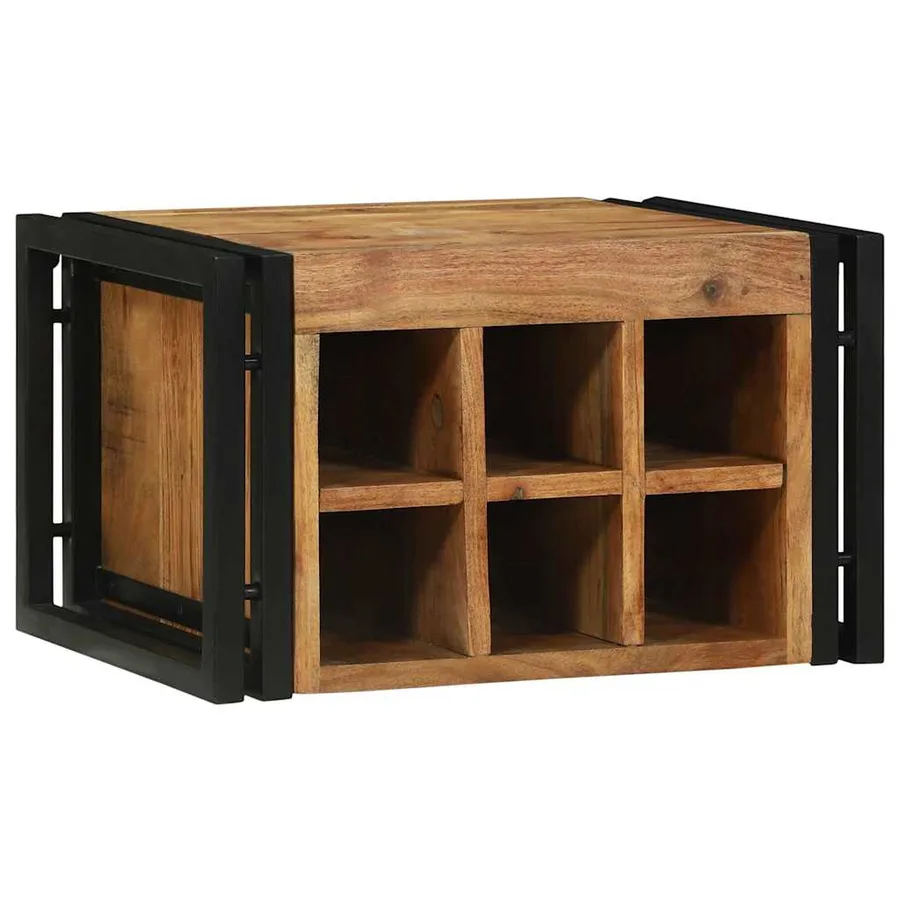 Étagère à vin 2 pcs 46 x 35 x 27,5 cm Bois d'Acacia Massif - 2