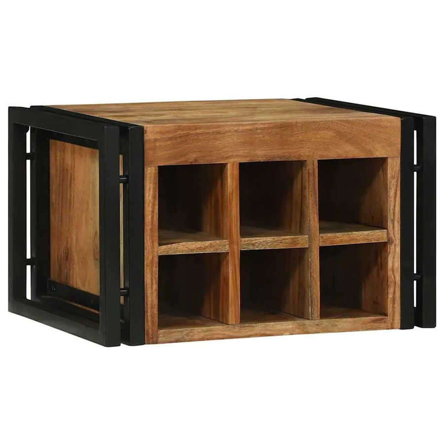 Étagère à vin 2 pcs 46 x 35 x 27,5 cm Bois d'Acacia Massif - 3