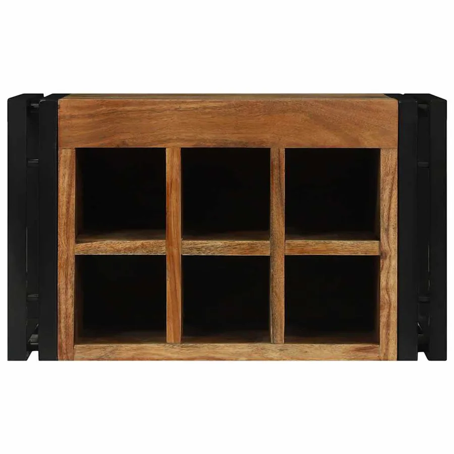 Étagère à vin 2 pcs 46 x 35 x 27,5 cm Bois d'Acacia Massif - 4