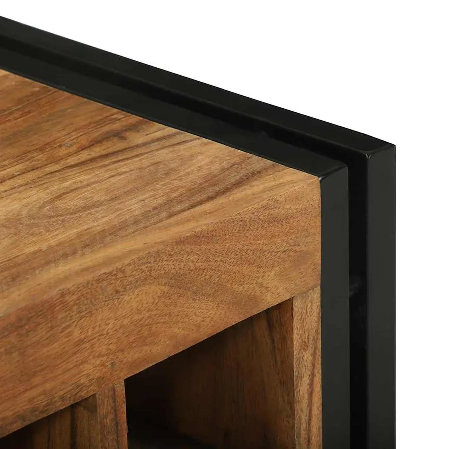 Étagère à vin 2 pcs 46 x 35 x 27,5 cm Bois d'Acacia Massif - 7