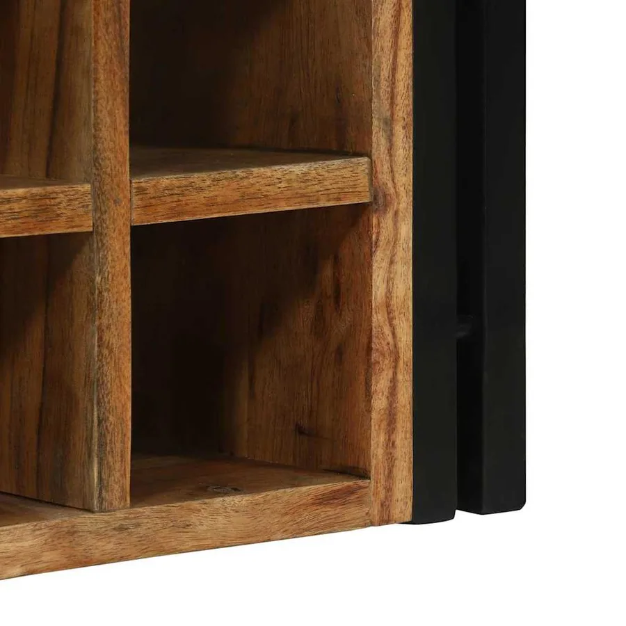 Étagère à vin 2 pcs 46 x 35 x 27,5 cm Bois d'Acacia Massif - 9