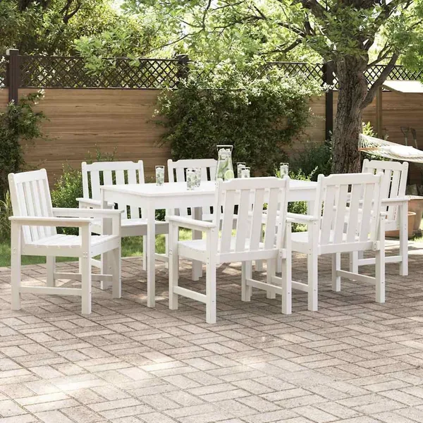 Chaise de jardin 6 pcs Blanc 65,5 x 59 x 88 cm Polyéthylène