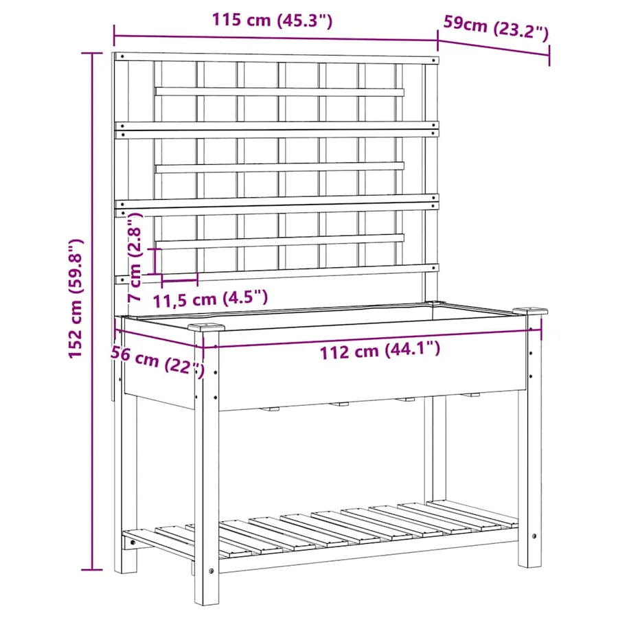 Cache-pot de jardin Beige 115 x 60,5 x 153 cm - 10