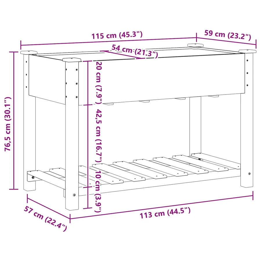 Cache-pot de jardin Beige 115 x 59 x 76,5 cm - 11