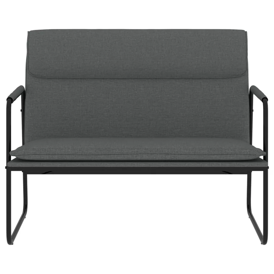 Banc Gris foncé 100x64x80 cm Tissu - 3