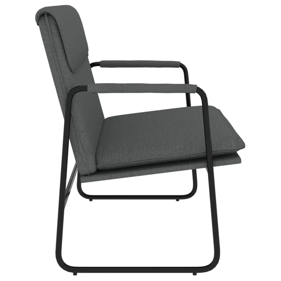 Banc Gris foncé 100x64x80 cm Tissu - 4