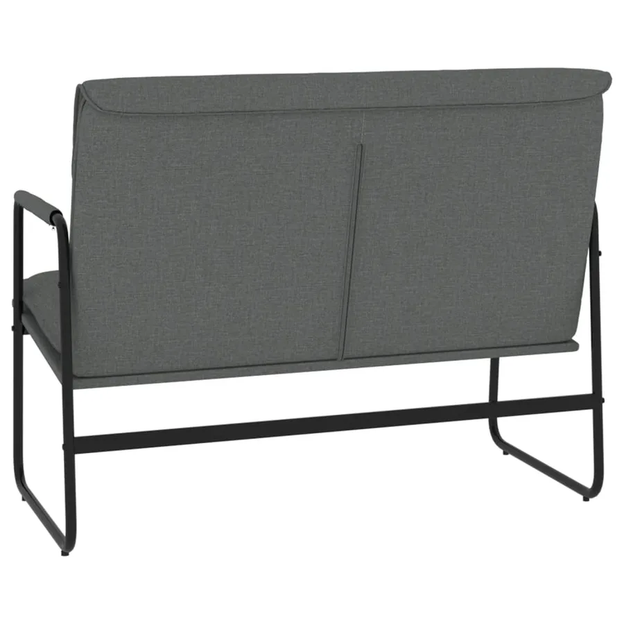 Banc Gris foncé 100x64x80 cm Tissu - 5