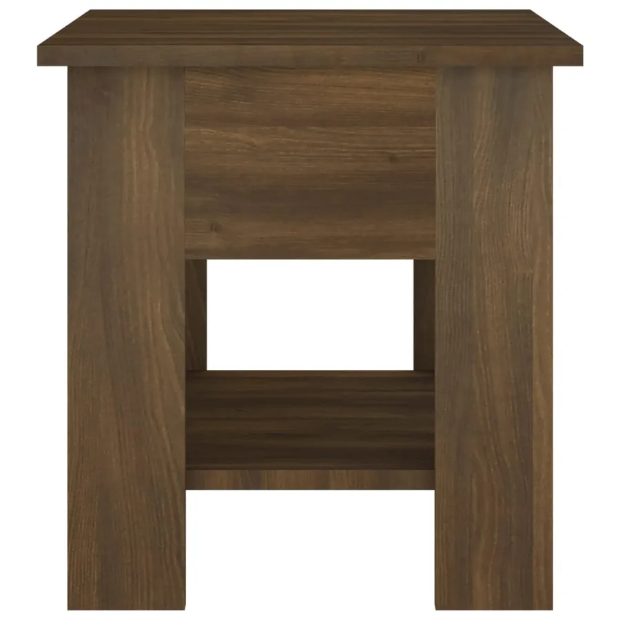 Table basse chêne marron 40x40x42 cm bois d'ingénierie - 4
