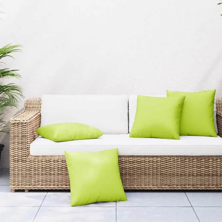 Coussins de canapé 4 pcs vert vif 60x60 cm en tissu