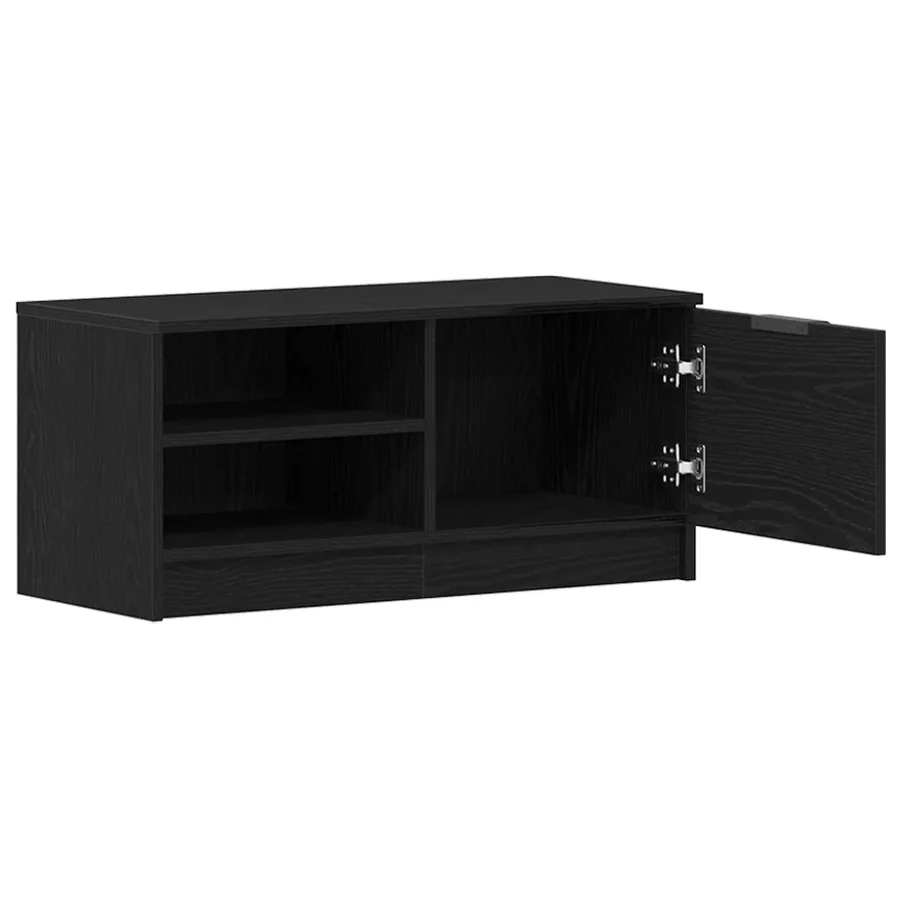 Meuble TV Chêne noir 80 x 35 x 36,5 cm Bois d'ingénierie - 5