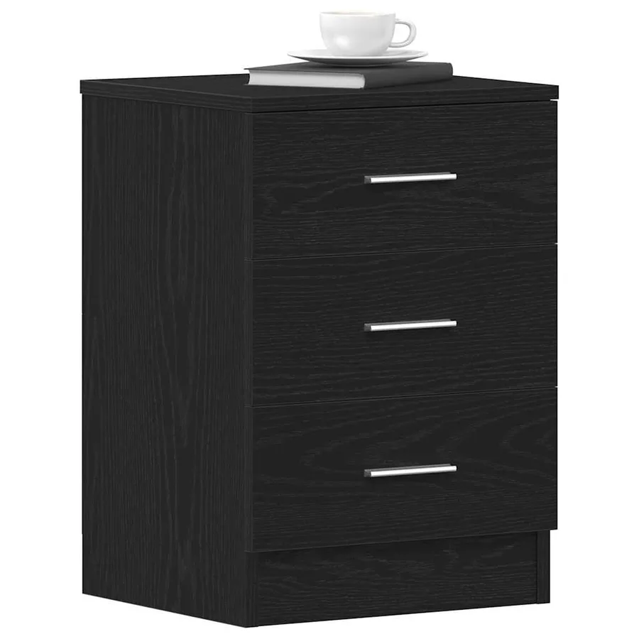 Tables de chevet 2 pcs Chêne noir 38x35x55 cm Bois d'ingénierie - 2
