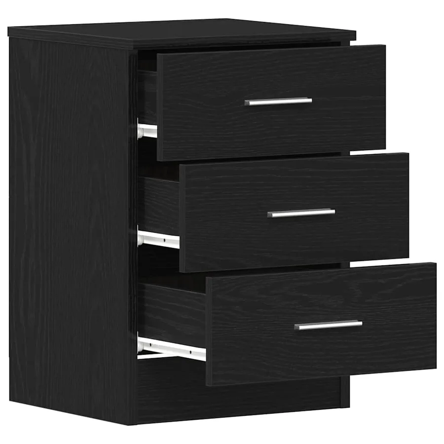 Tables de chevet 2 pcs Chêne noir 38x35x55 cm Bois d'ingénierie - 6