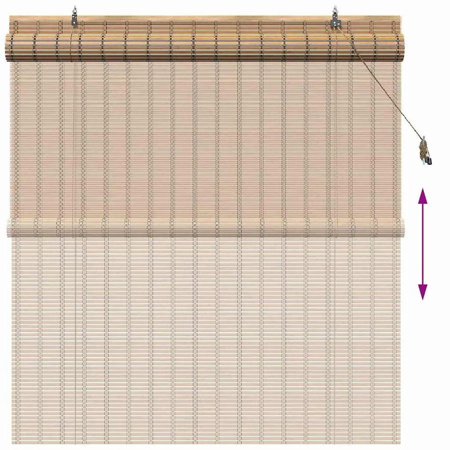 Store enrouleur Nature 140 x 160 cm Bambou - 13