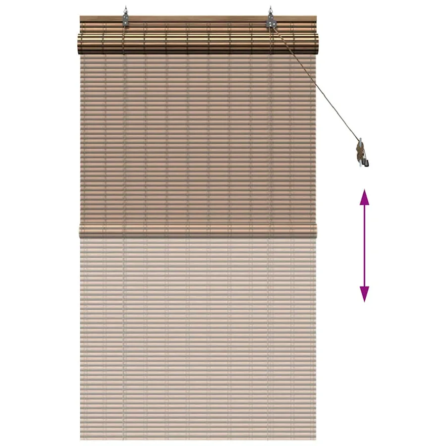 Store enrouleur Marron 80 x 160 cm Bambou - 13