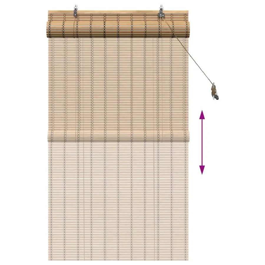 Store enrouleur Nature 80 x 220 cm Bambou - 13