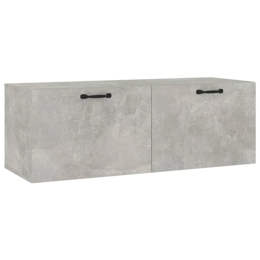 Armoire murale Gris béton 100x36,5x35 cm Bois d'ingénierie - 2