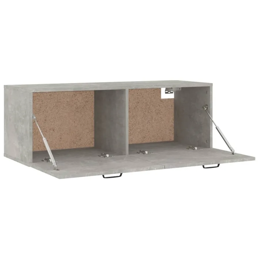 Armoire murale Gris béton 100x36,5x35 cm Bois d'ingénierie - 7
